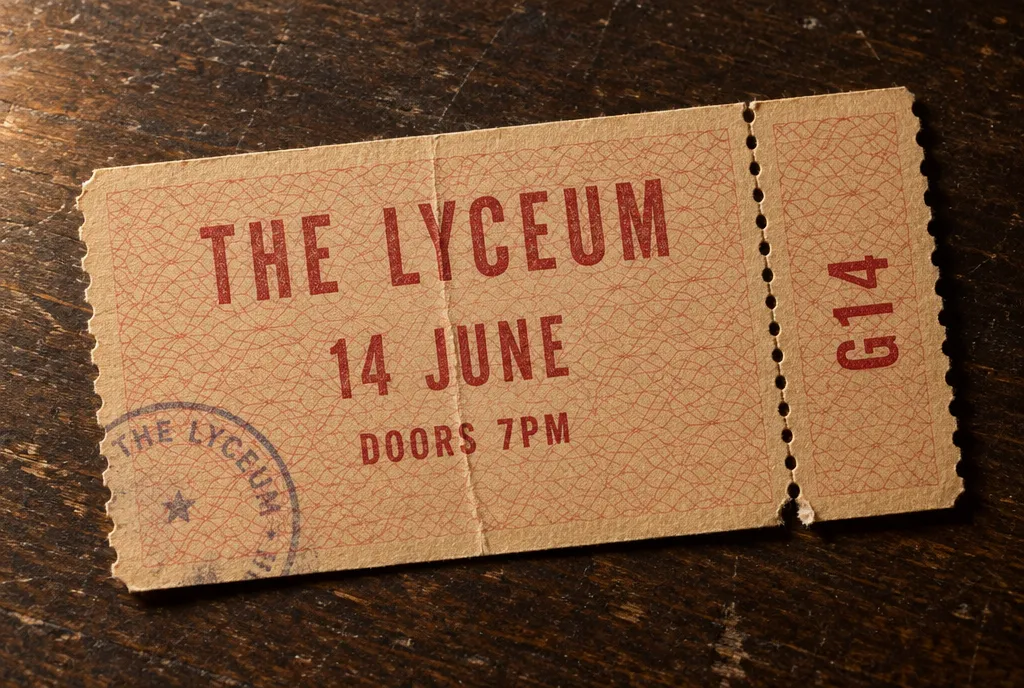 Concert ticket stub