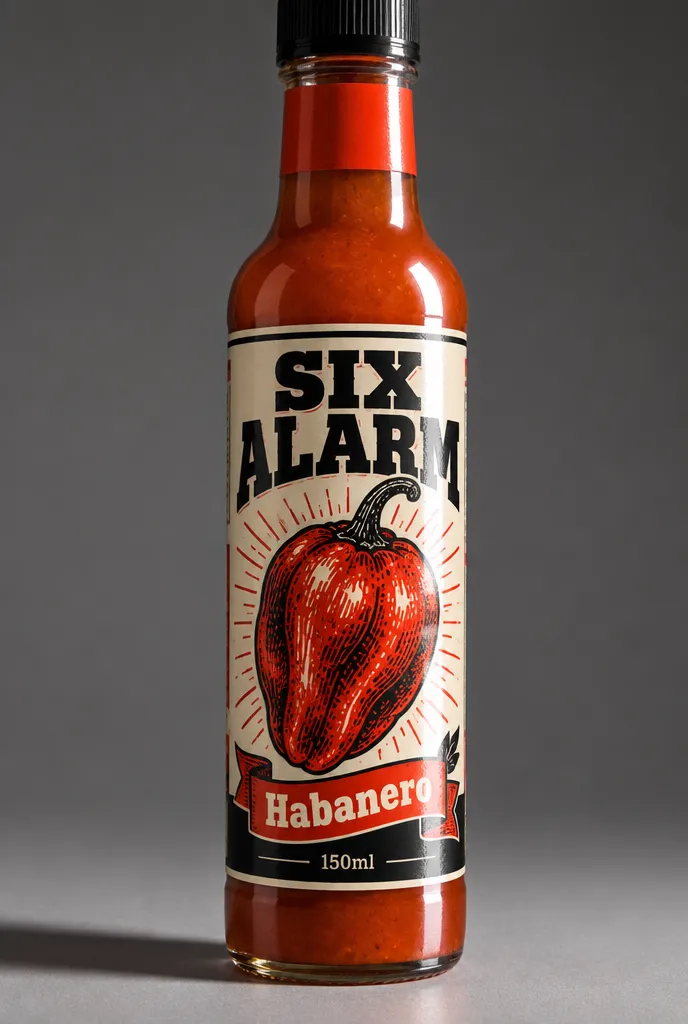 Hot sauce bottle label