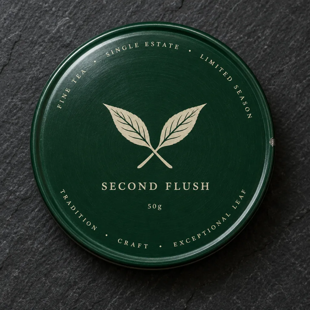 Tea tin lid design